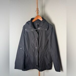 Style & Co. Black Rain Jacket Coat Women’s Size Large